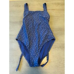blue polka dot OLD NAVY one piece swimsuit size medium